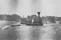 Ballaarat locomotive in the sand at Wonnerup 27 March 1921