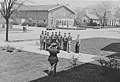 Students at Army Chaplain School, Ft Benjamin J. Harrison, pose for a graduation photo, April 1942