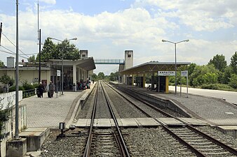 The station, with both platforms in view May 2016