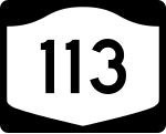 Straßenschild der New York State Route 113