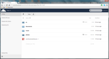 Bildschirmfoto des browserbasierten Dateimanagers in ownCloud 7