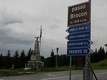 Sign at the pass