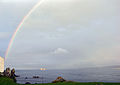 Lo sbocco del Lough Foyle sull'Atlantico visto da Greencastle