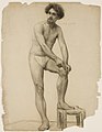 Study of Male Nude, 1897 in Conté crayon