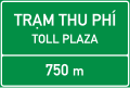 472a :Indication of the distance to the toll booth.