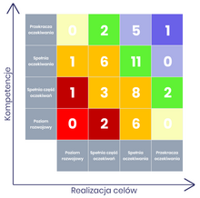 Przykład uzupełnionej 9 Box Chart