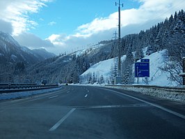 De A10 bij Flachauwinkl