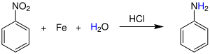 Reaktionsschema Béchamp-Reduktion