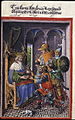 David und die drei Helden, folio 139 der Heures Egerton, British Library.