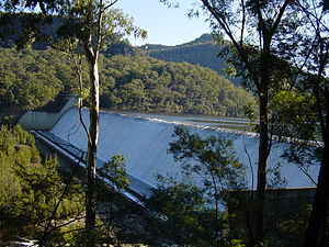 Ablauf von der Tallowa-Talsperre im Juli 2010