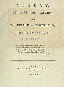 Title page of Roberts' Albert, Edward and Laura