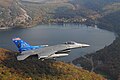 Een Wisconsin Air National Guard F-16 boven Devil's Lake