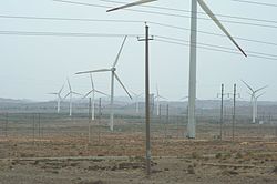 Xingquanbao, more than 100 wind turbine wind farm on Jingtai County