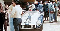 Der von François Picard gefahrene Ferrari 500TR 1956 in Le Mans
