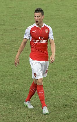 Koscielny in actie namens Arsenal in 2015