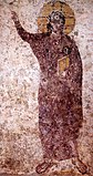 Painting of Christ on the ceiling of the converted Temple of Abu Oda near Gebel Adda