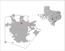 Location of Hollywood Park, Texas