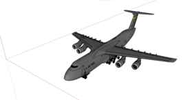 Lockheed C-5 Galaxy gemodelleerd met SketchUp