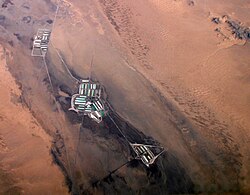 Salt evaporation ponds near Cadiz