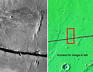 Cerberus Fossae, as seen from THEMIS. Image from Elysium quadrangle.