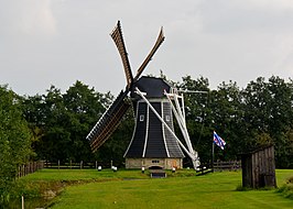 De molen in het openluchtmuseum bij Damwoude