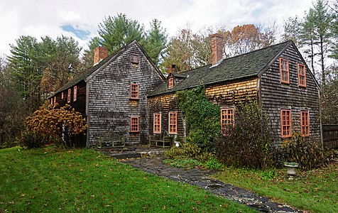 Dickinson House with Pillsbury 1856 knee-wall cape addition