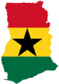 Flaggenkarte Ghana