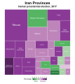 Iranian presidential election, 2017 Treemap