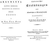 Lateinische Stilübungen von Christoph Friederich Roth, zweiter Teil, 1807.