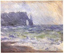 Claude Monet, Pluie à Étretat, 1884