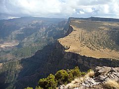 A Simien Nemzeti Park egy része