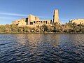 Temple of Philae as seen from a boat