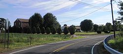 Rounding a curve on Wyckoffs Mills Road