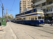 Alexandria double decker tram no. 218