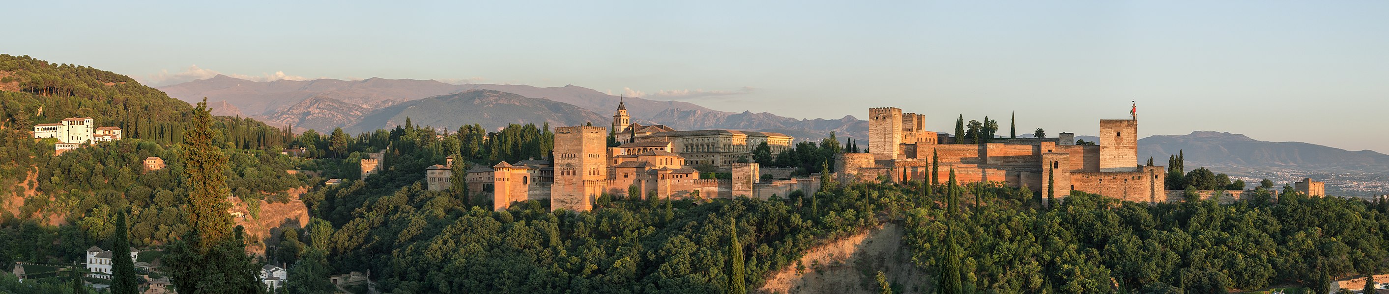 The Alhambra, a Moorish palace and fort in Spain.