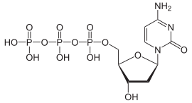 Structuurformule van desoxycytidinetrifosfaat