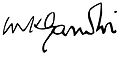 Gandhi's signiture