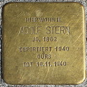 Stolperstein für Adolf Stern