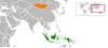 Location map for Indonesia and Mongolia.