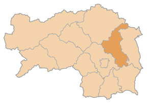 Poziția localității Districtul Weiz