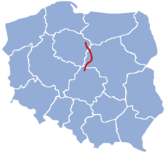 Mapa przebiegu linii kolejowej 33