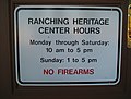 Ranching Center hours