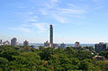 The tower under construction in 2010...