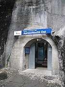 The unusual Aareschlucht Ost station