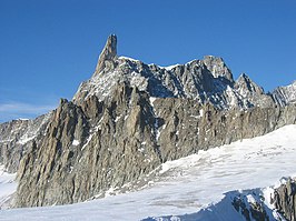 De Dôme de Rochefort rechts van de Dent du Géant