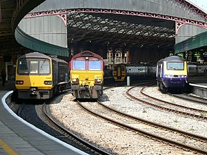Four diesel types at Bristol Temple Meads