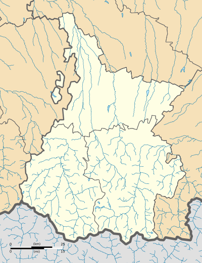 Mapa konturowa Pirenejów Wysokich