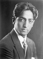 Photograph of Jiddu Krishnamurti circa 1920s