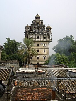 Ruishi Diaolou 瑞石樓 in het dorp Jinjiangli