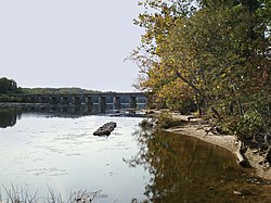 The RF&P Subdivision crossing over Powells Creek at Leesylvania State Park